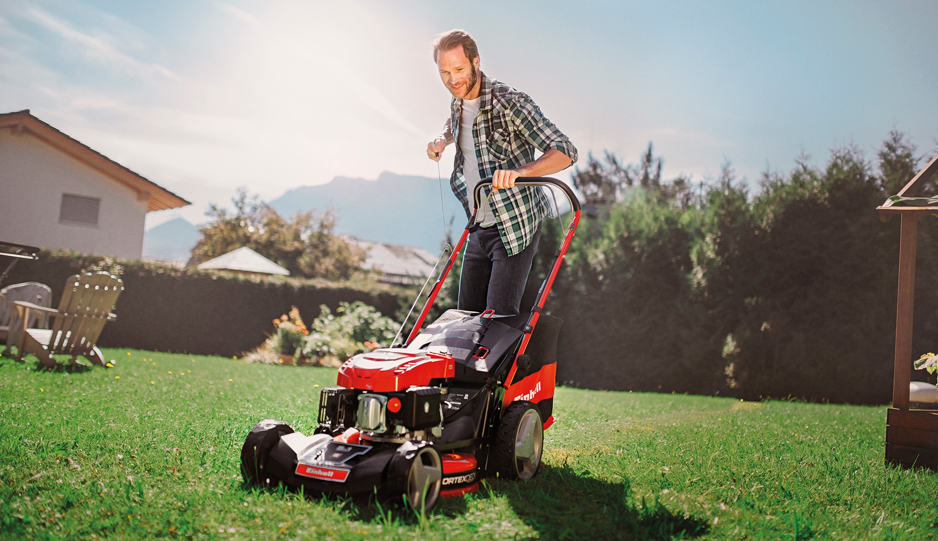 Petrol lawn mowers are powerful, but also loud